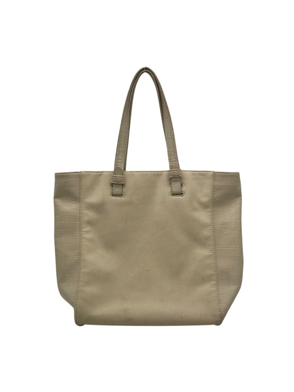Croft & Barrow Cream Mixed-Textured Shoulder Bag